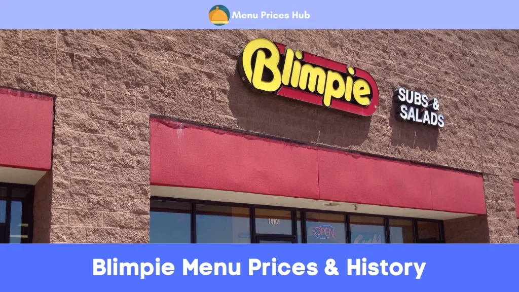 Blimpie Menu Prices History