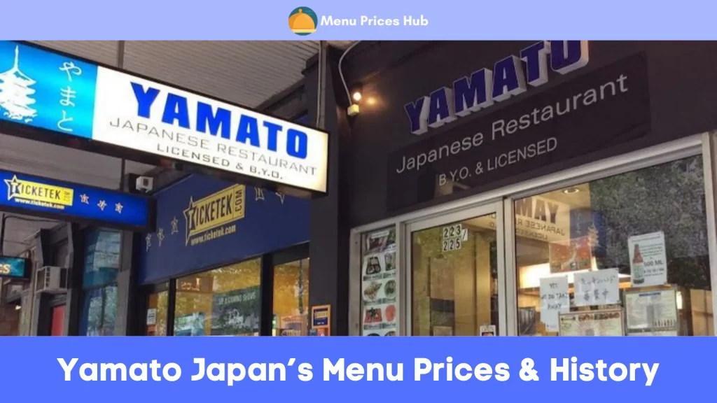 yamato japan’s menu prices history