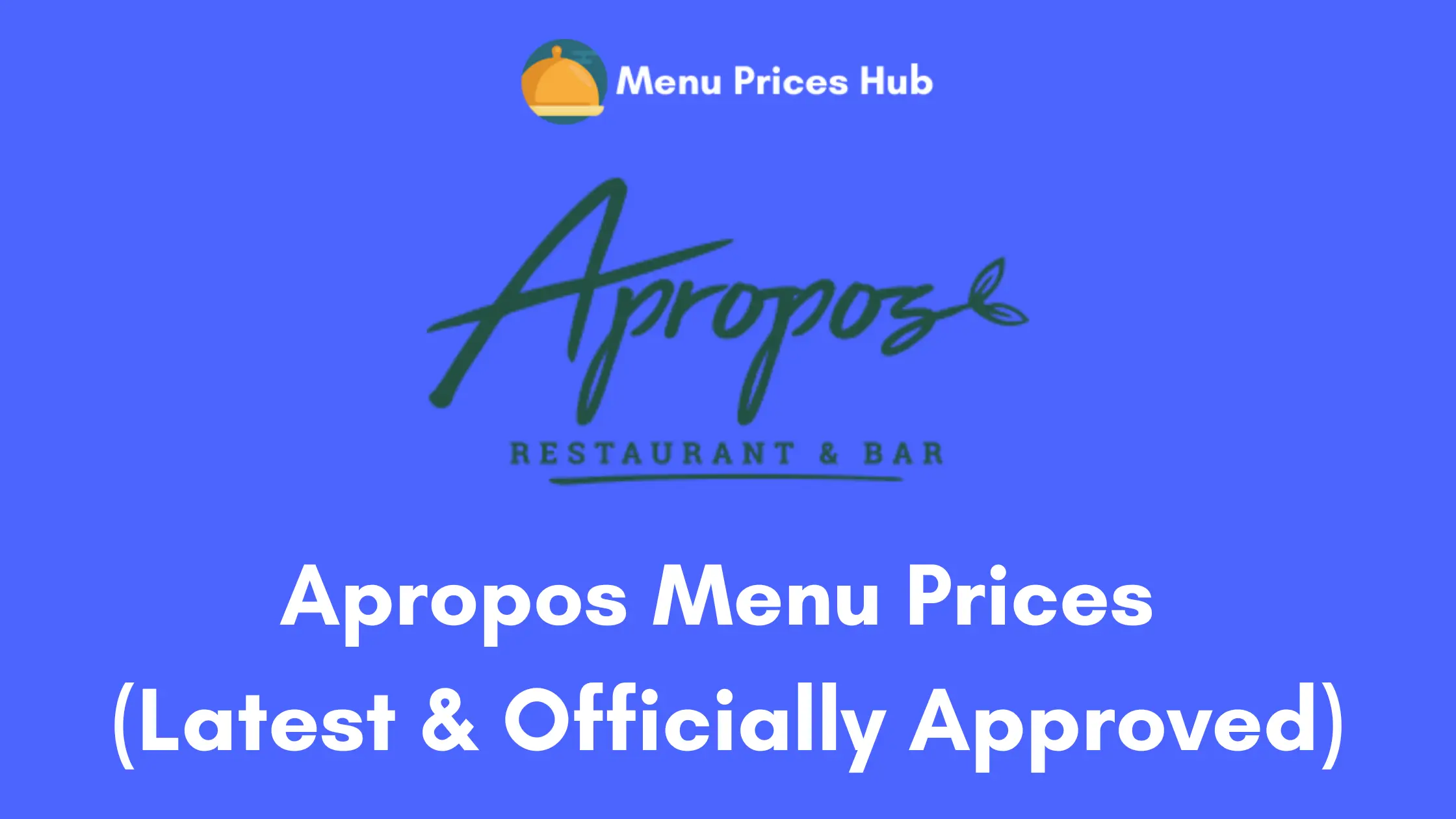 apropos menu prices