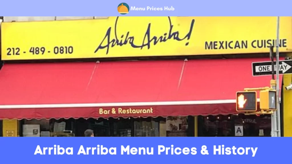 arriba arriba menu prices history