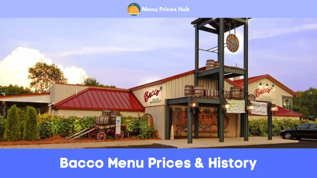 bacco menu prices history